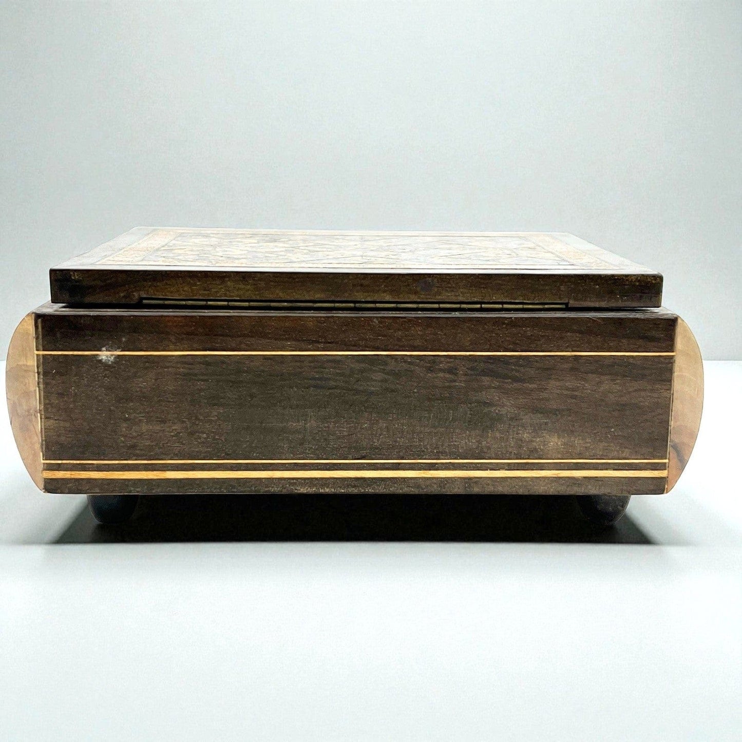 Carillon vintage antico in legno scatola portagioie cofanetto Arrivederci Roma Categoria  Carillon