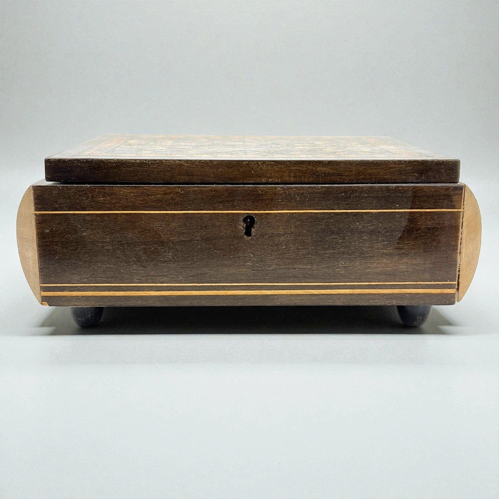 Carillon vintage antico in legno scatola portagioie cofanetto Arrivederci Roma Categoria  Carillon