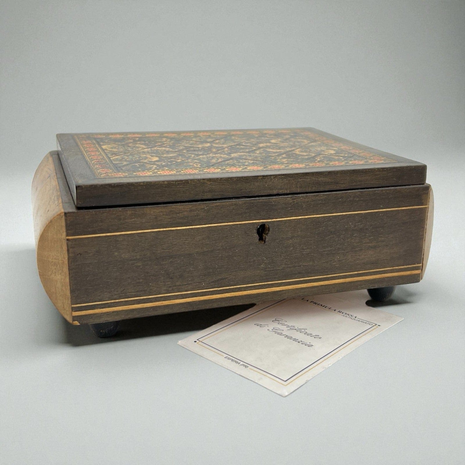 Carillon vintage antico in legno scatola portagioie cofanetto Arrivederci Roma Categoria  Carillon