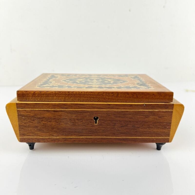 Carillon vintage antico in legno scatola portagioie cofanetto Arrivederci Roma Categoria  Carillon