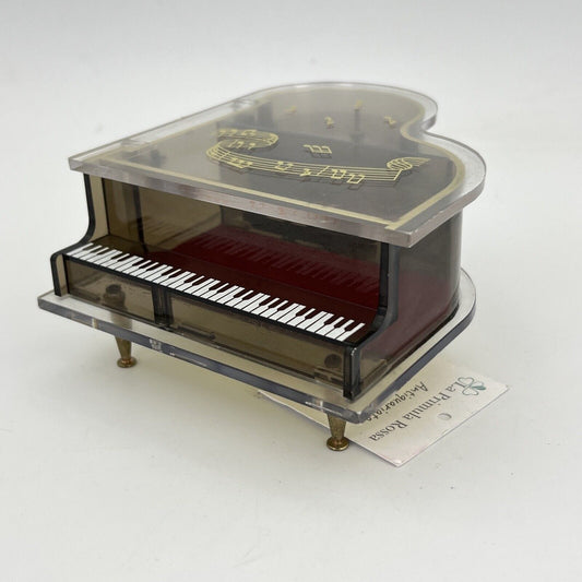 Carillon vintage antico pianoforte a coda musica melodia Love Story music box Categoria  Carillon