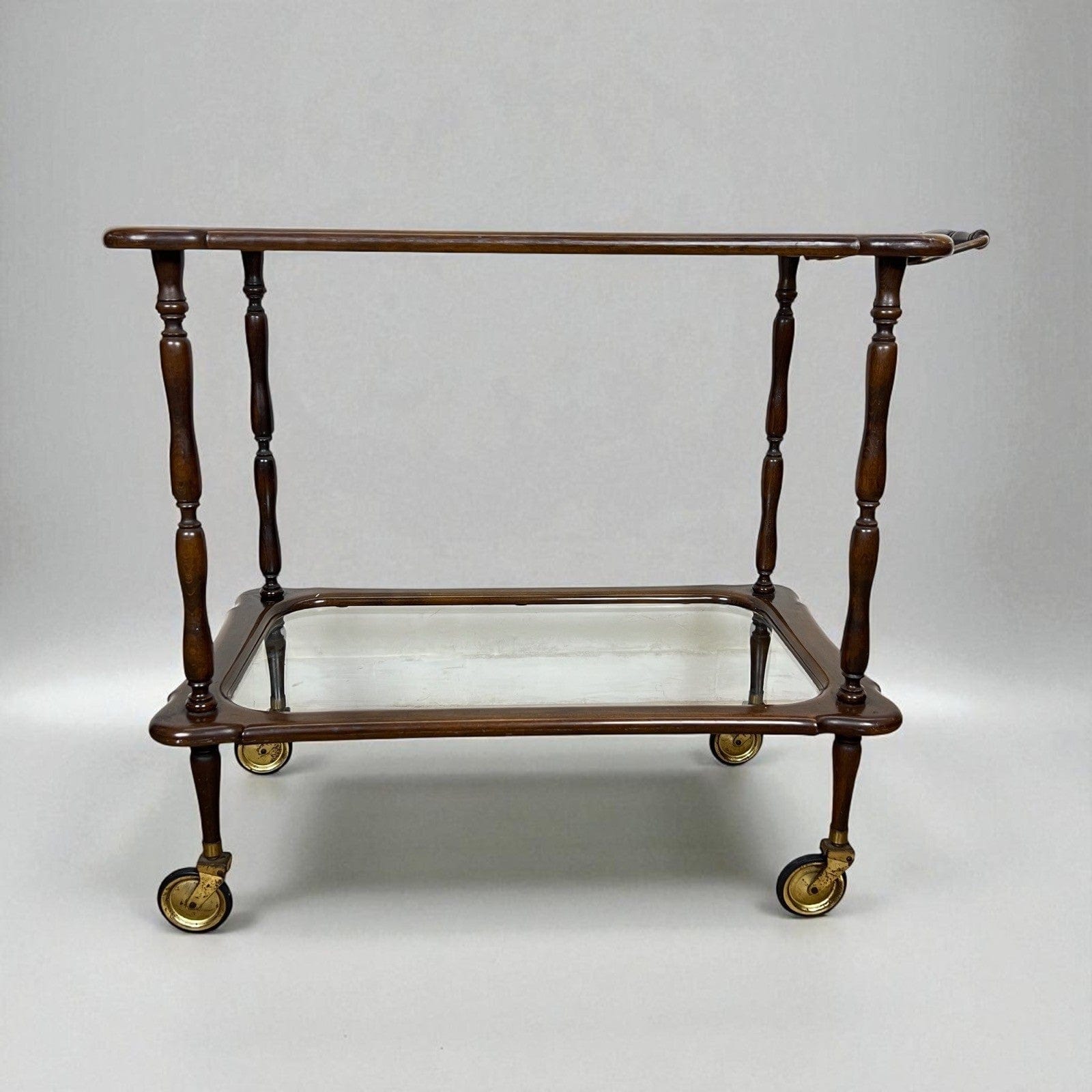 Carrello Bar Antico in Legno Portavivande con rotelle Vintage anni 50 Tavolino Categoria  Carrelli