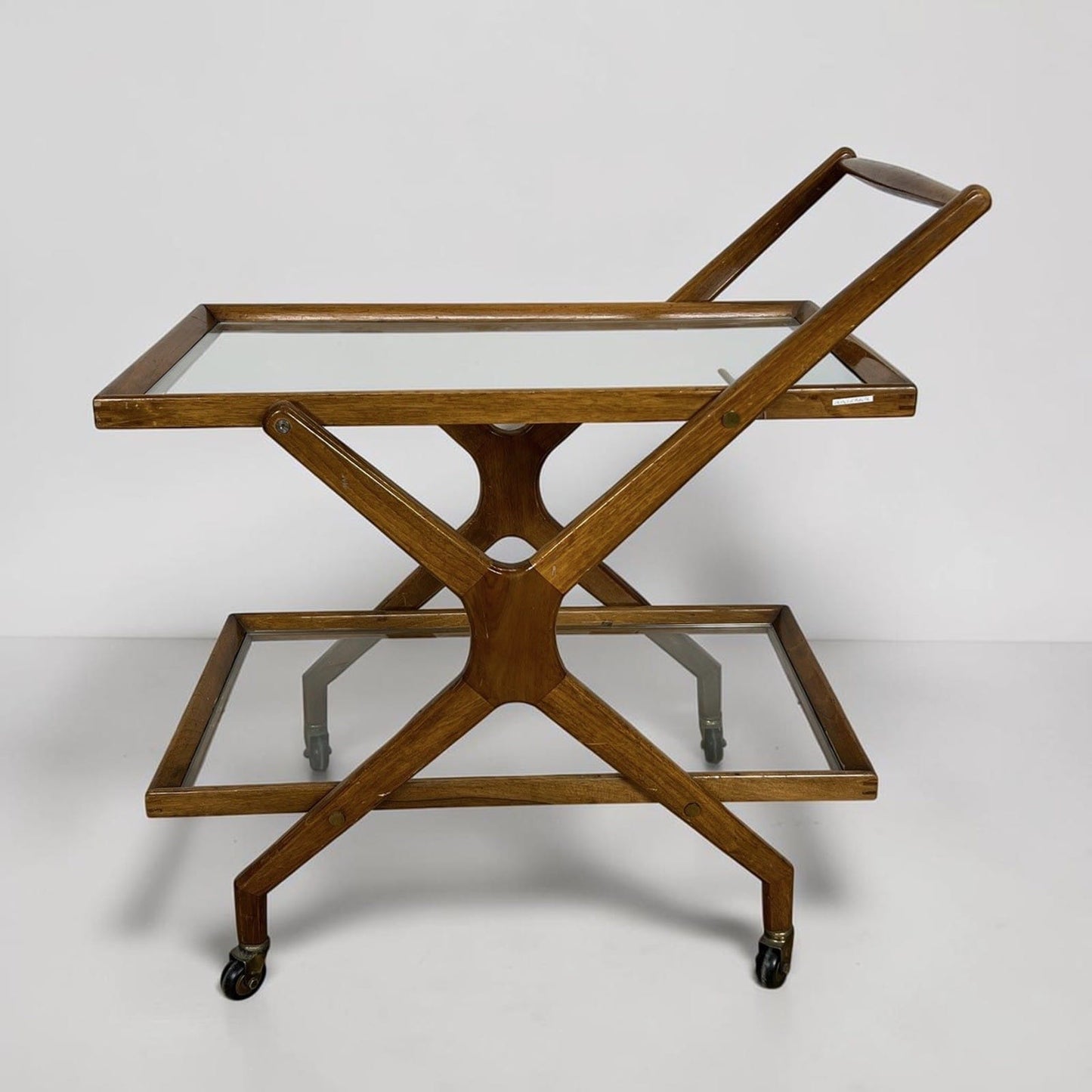Carrello Bar Antico in Legno Portavivande di design anni 50 Tavolino Mid Century Categoria  Carrelli