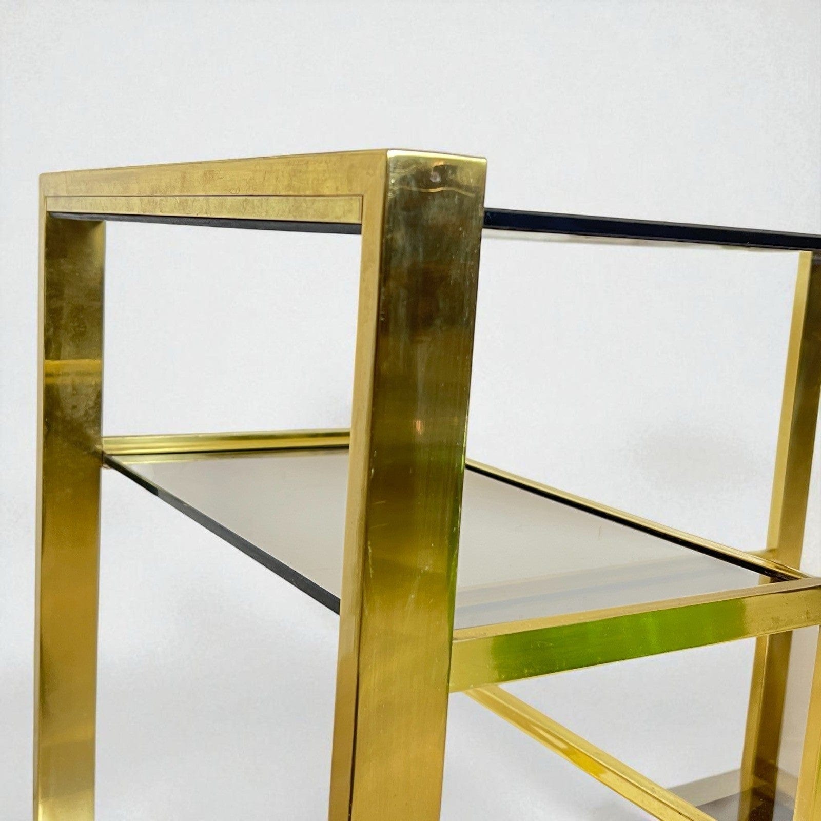 Carrello Bar antico in Ottone portavivande vintage di design vetro anni 70  Rega Categoria  Carrelli
