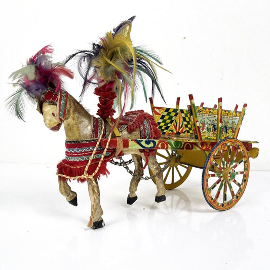 Carro Carretto Carrozza Sicialiana Souvenir Sicilia Vintage Anni '60 in Legno Categoria  Vari