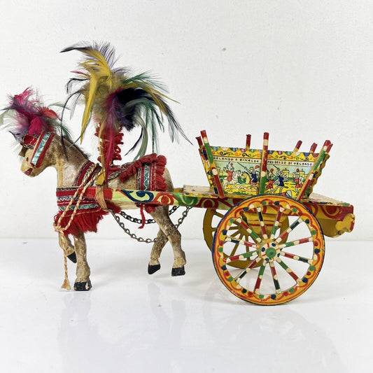 Carro Carretto Carrozza Sicialiana Souvenir Sicilia Vintage Anni '60 in Legno Categoria  Vari