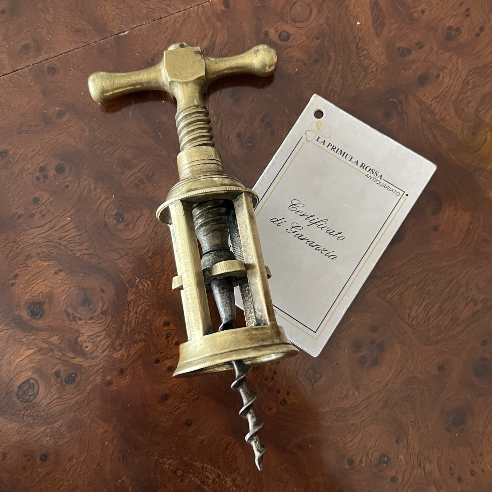 Cavatappi antico in ottone da collezione d'epoca corkscrew tirebouchon retro Categoria  Cavatappi