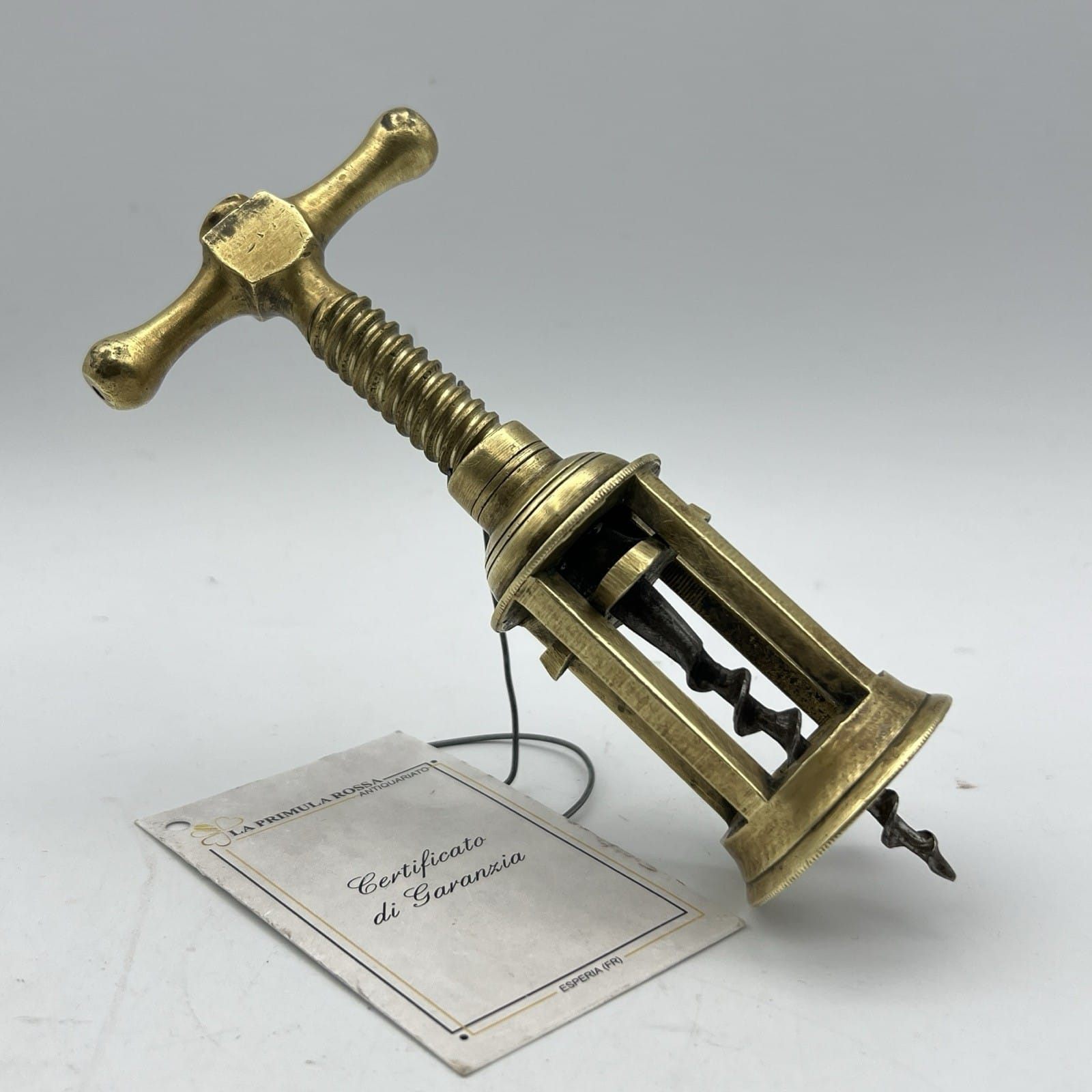 Cavatappi antico in ottone da collezione d'epoca corkscrew tirebouchon retro Categoria  Cavatappi