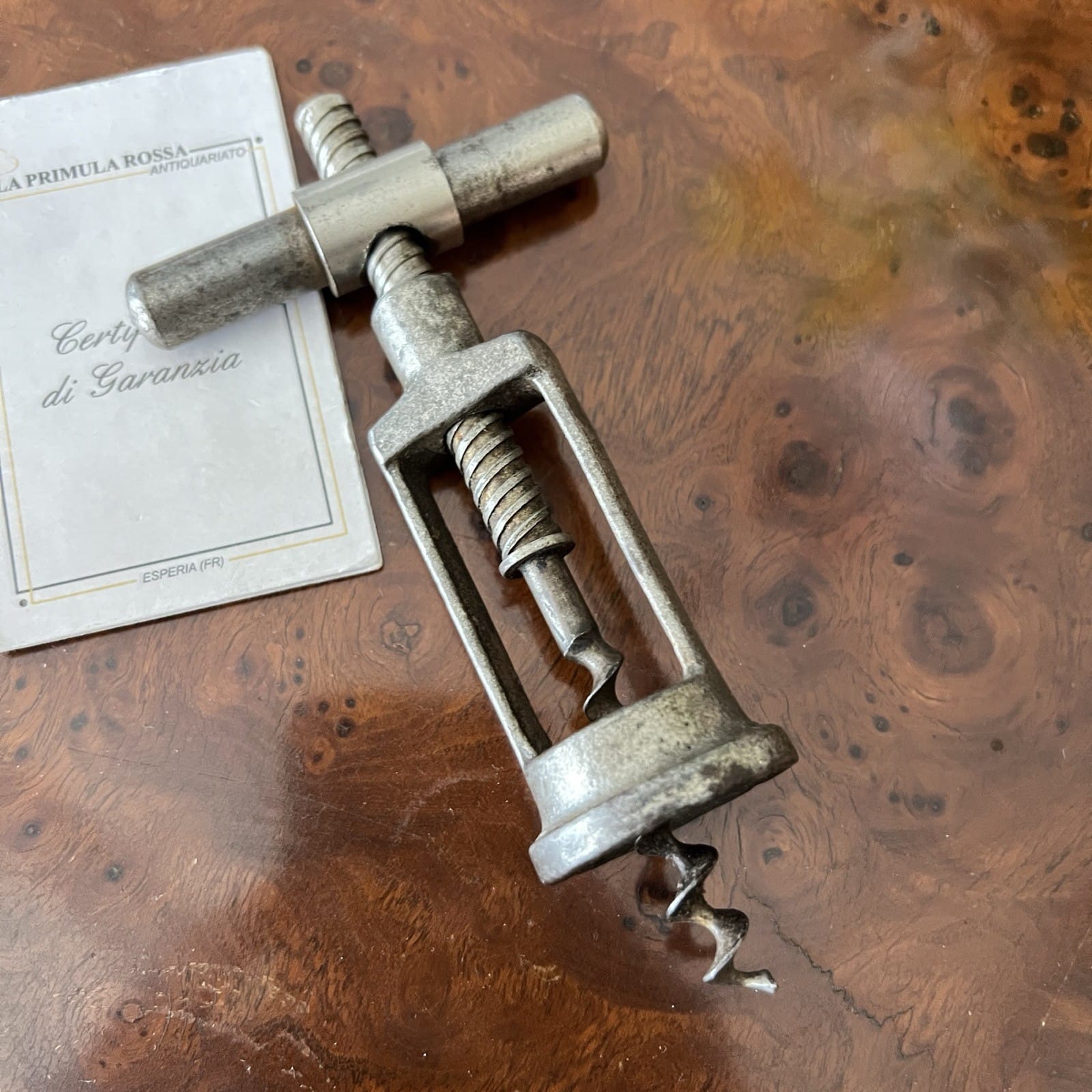 Cavatappi Antico Originale Da Collezione D' Epoca Corkscrew Tirebouchon  '900 Categoria  Cavatappi