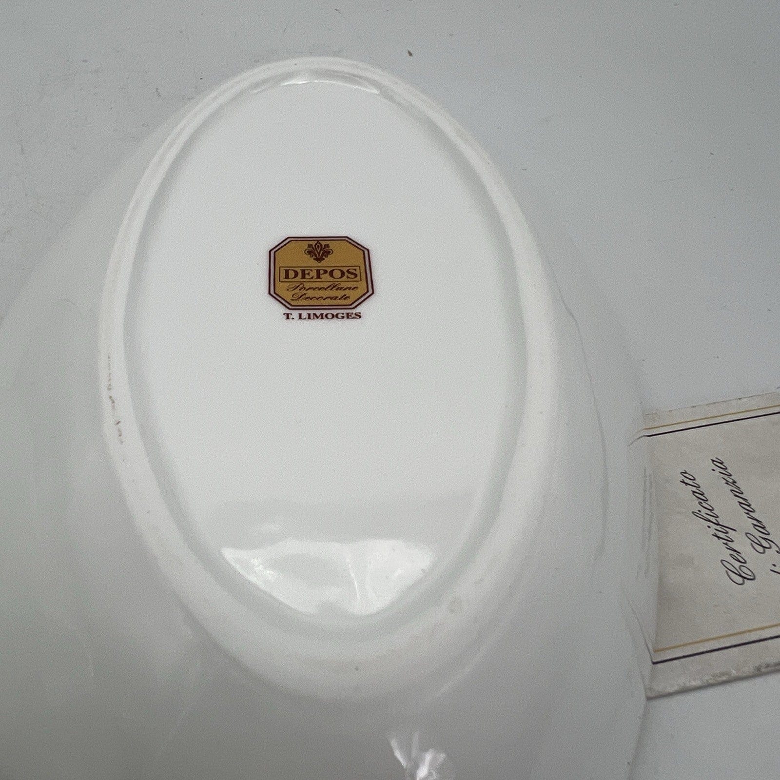 Centrotavaola a forma di Uovo in porcellana stile antico Limoges decori Oro Categoria  Centrotavola e Ciotole