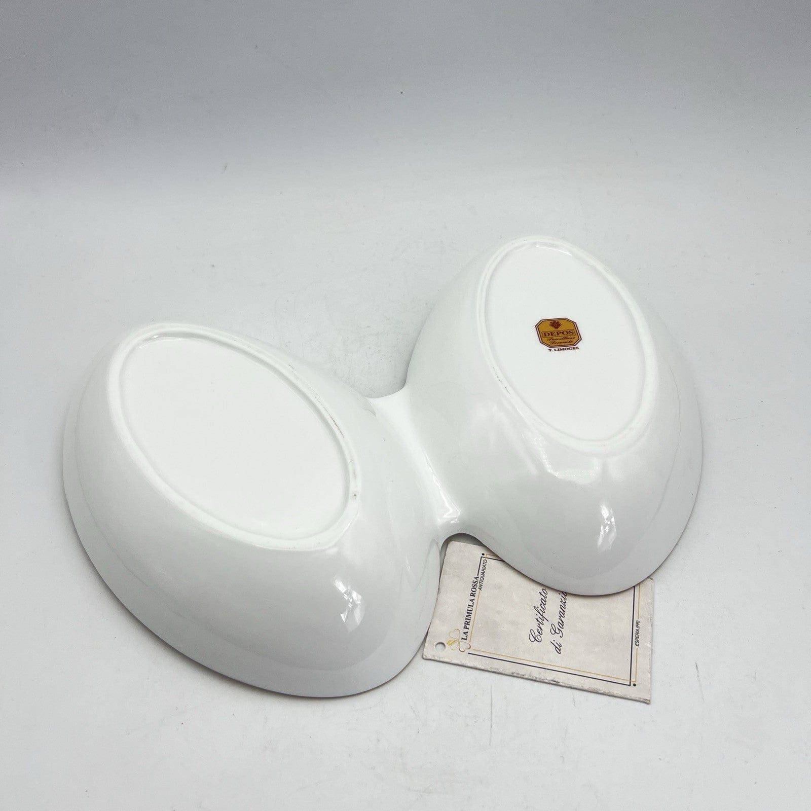 Centrotavaola a forma di Uovo in porcellana stile antico Limoges decori Oro Categoria  Centrotavola e Ciotole