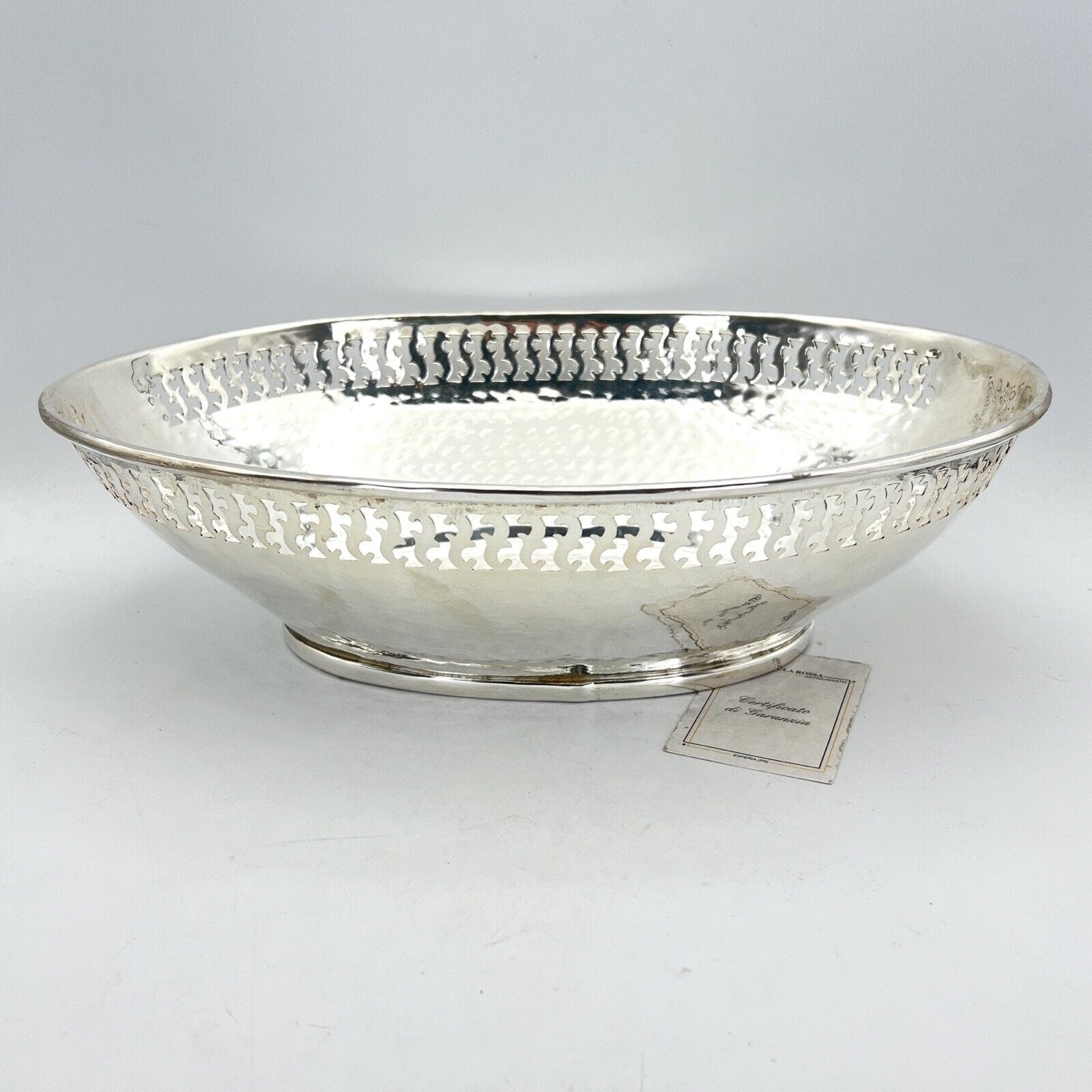 Centrotavola in Argento Placcato Silver Plated ciotola traforata in stile Antico Categoria  Sheffield & Argento