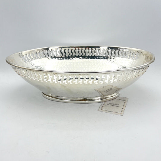 Centrotavola in Argento Placcato Silver Plated ciotola traforata in stile Antico Categoria  Sheffield & Argento