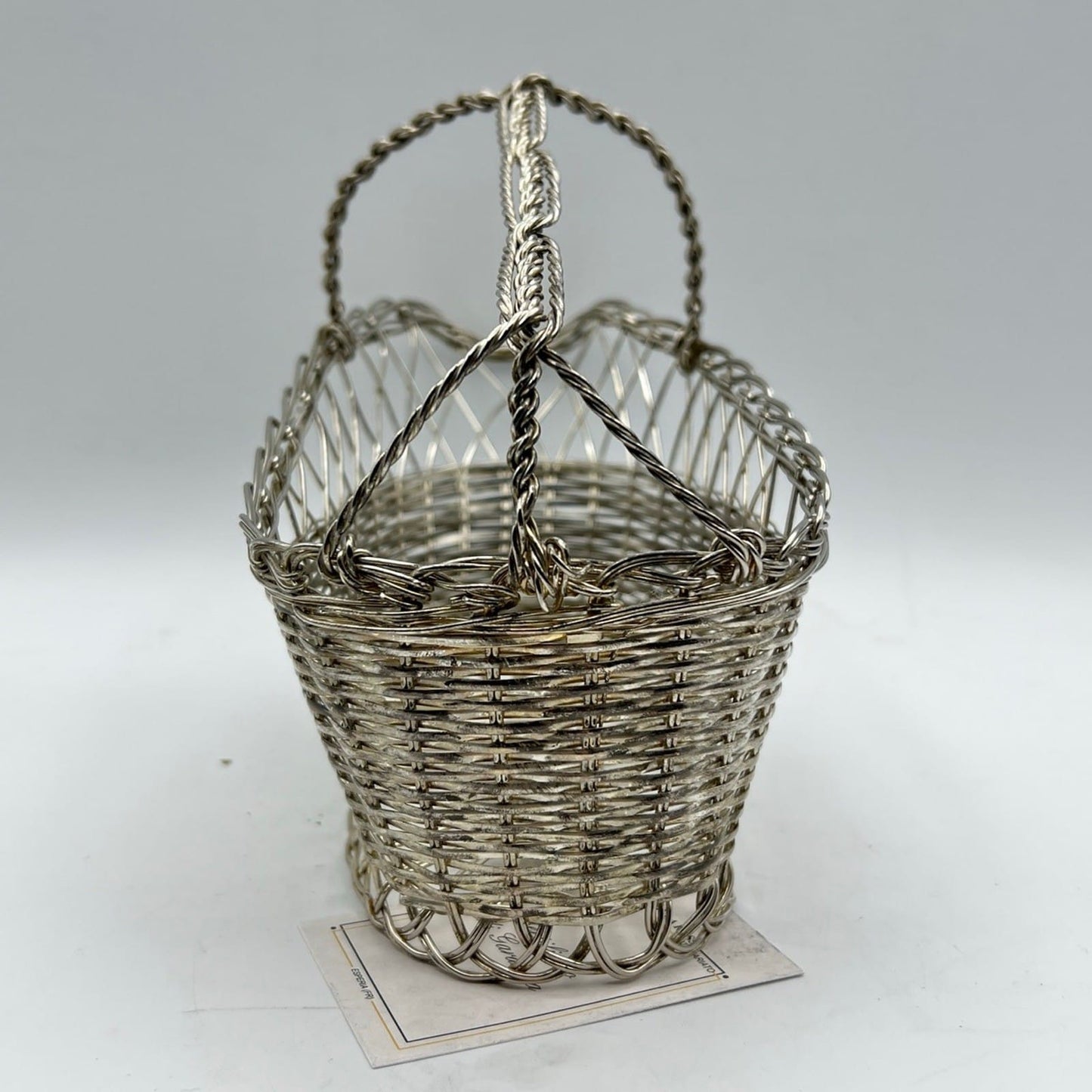 Cestino portabottiglia per vino in Argento silver plated stile antico Francese Categoria  Sheffield & Argento