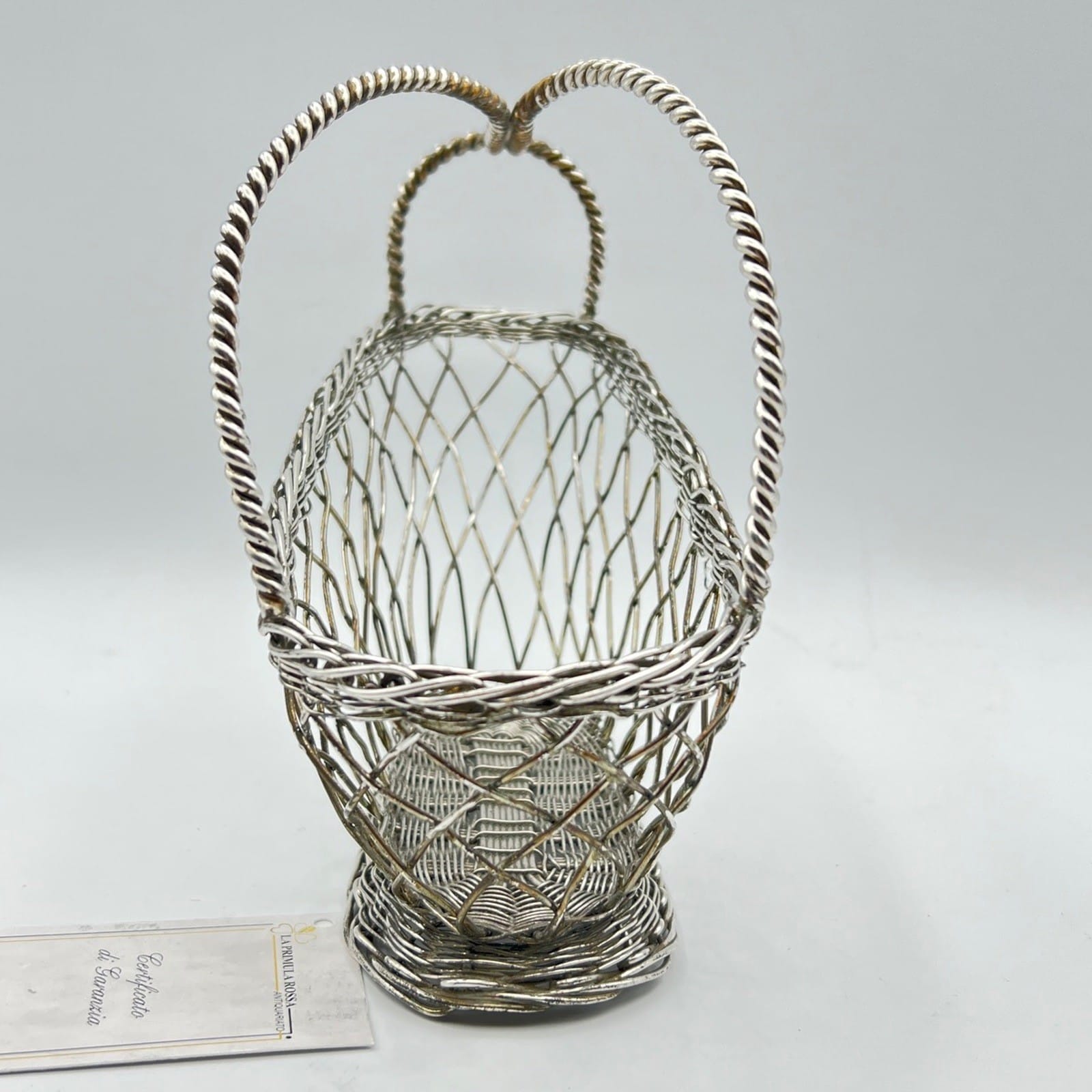Cestino portabottiglia per vino vintage in Argento silver plated antico Francese Categoria  Sheffield & Argento