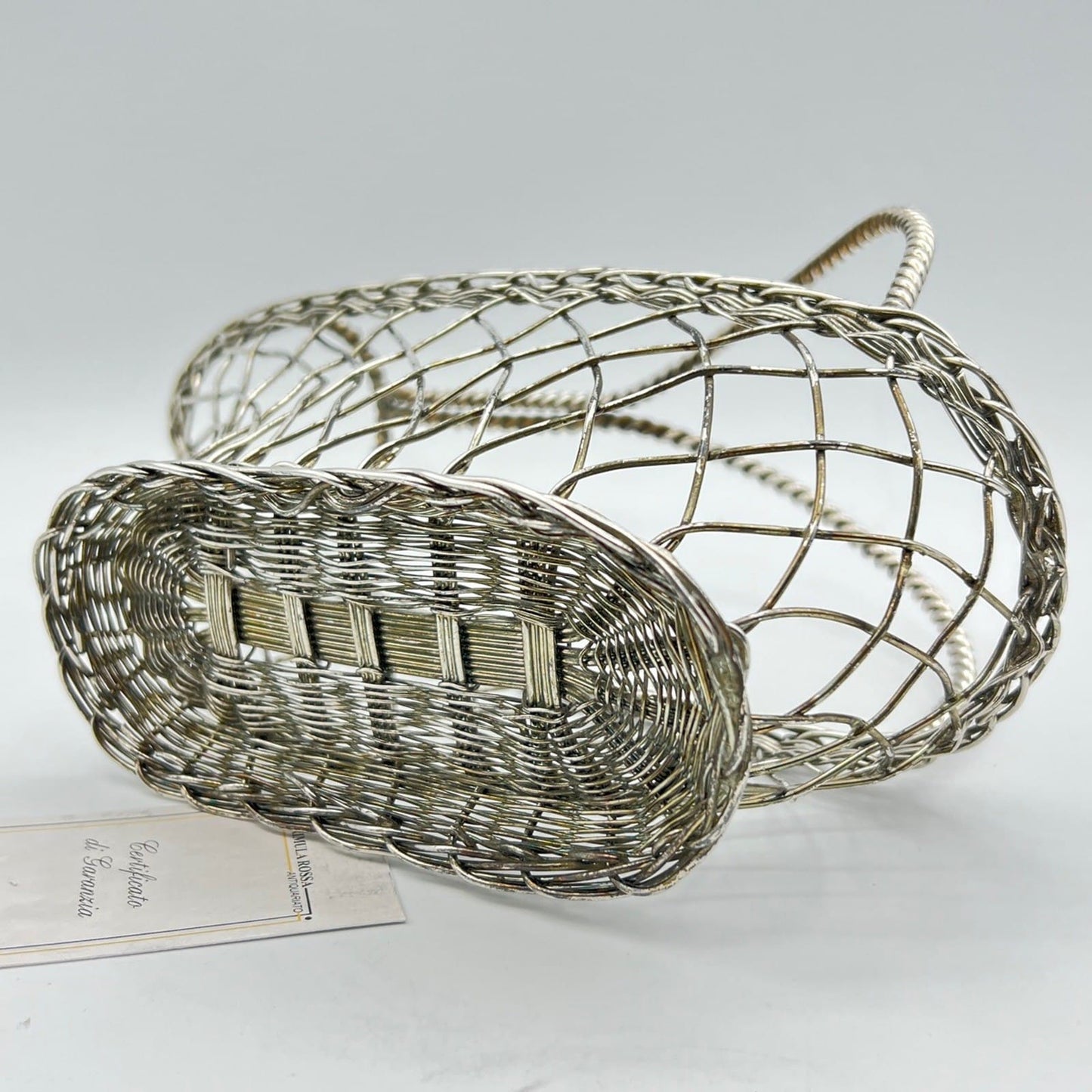 Cestino portabottiglia per vino vintage in Argento silver plated antico Francese Categoria  Sheffield & Argento
