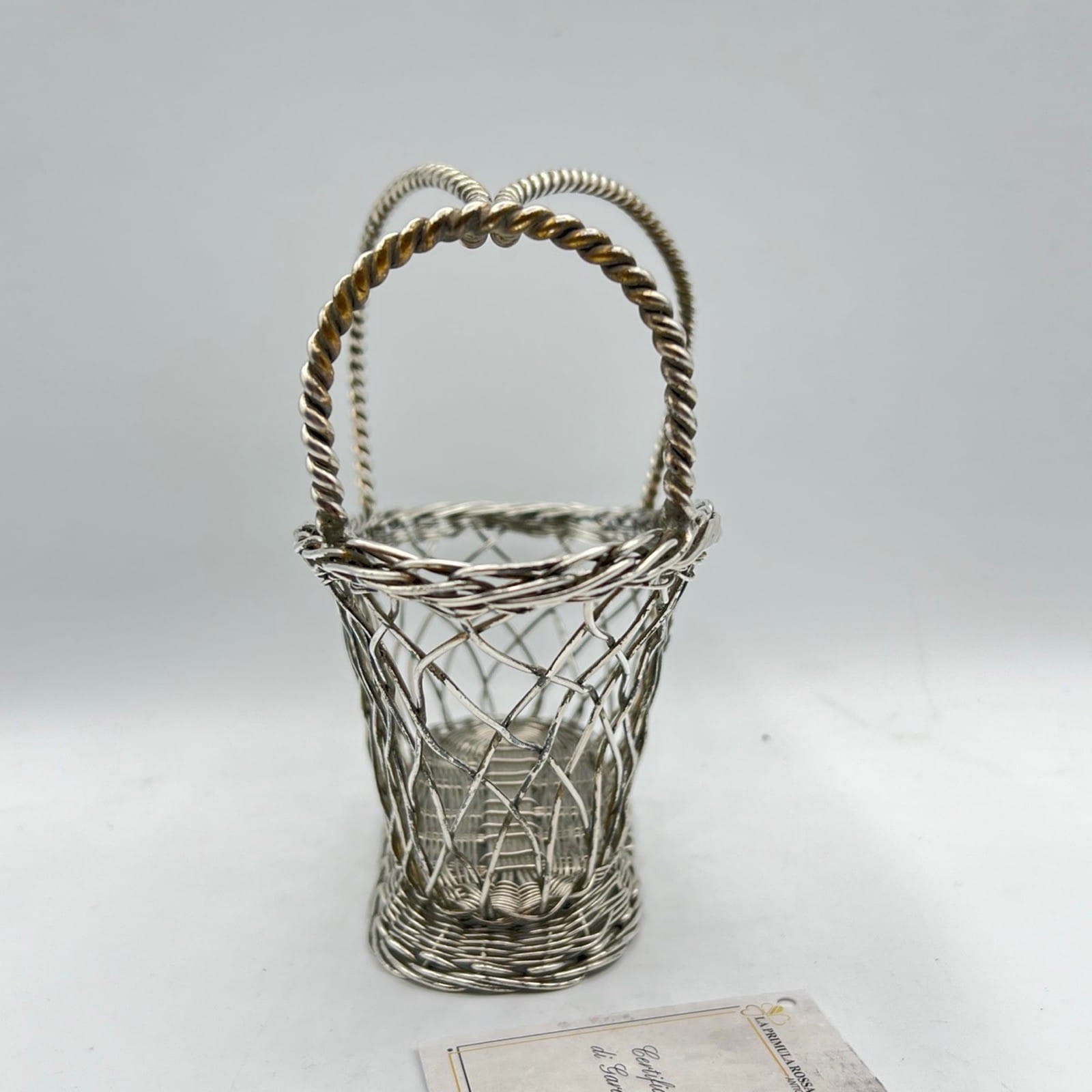 Cestino portabottiglia per vino vintage in Argento silver plated antico Francese Categoria  Sheffield & Argento