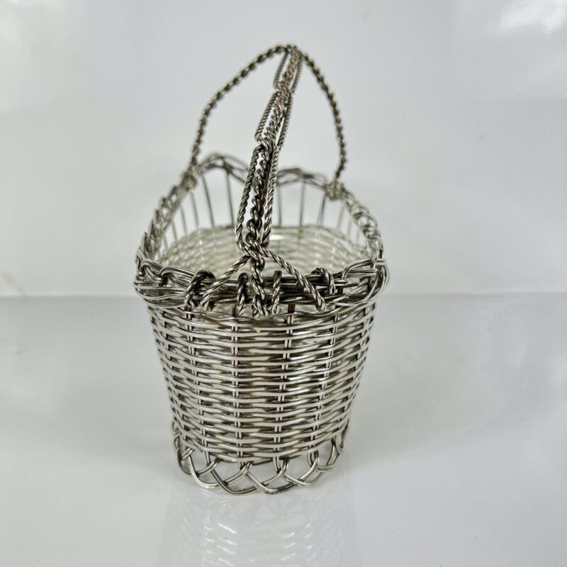 Cestino portabottiglia per vino vintage in Argento silver plated antico Francese Categoria  Sheffield & Argento