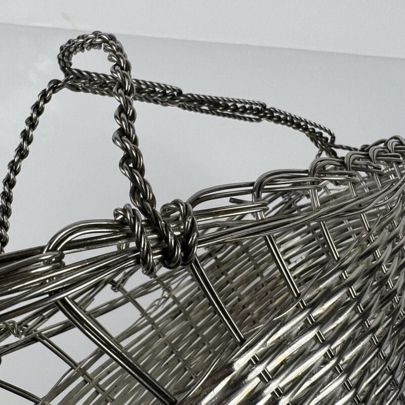Cestino portabottiglia per vino vintage in Argento silver plated antico Francese Categoria  Sheffield & Argento