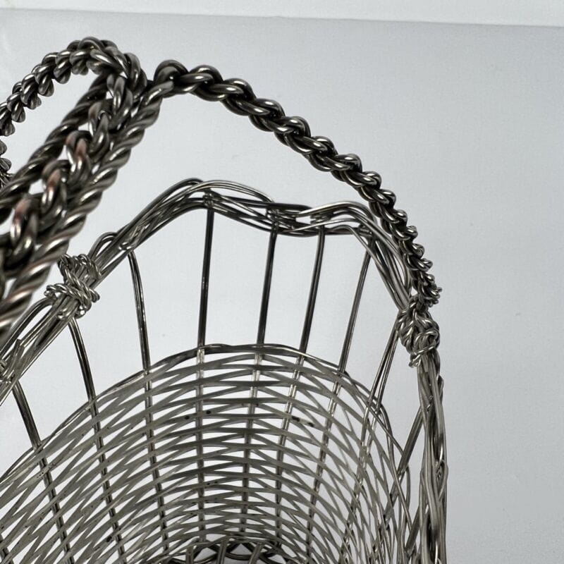 Cestino portabottiglia per vino vintage in Argento silver plated antico Francese Categoria  Sheffield & Argento