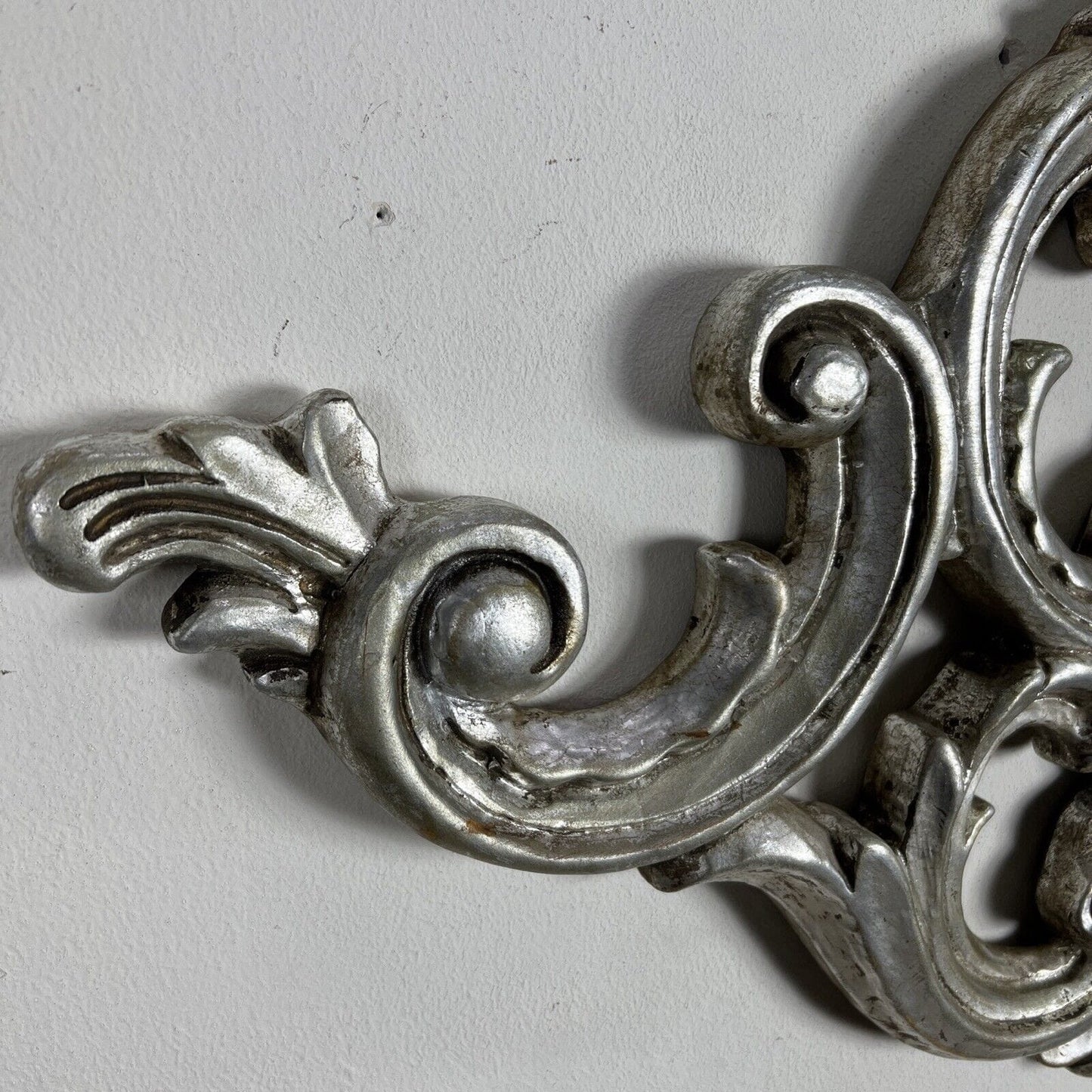 Cimasa antica in legno fregio sovraporta sopra porta intaglio barocco argento Categoria  Cimase Fregi Intagli