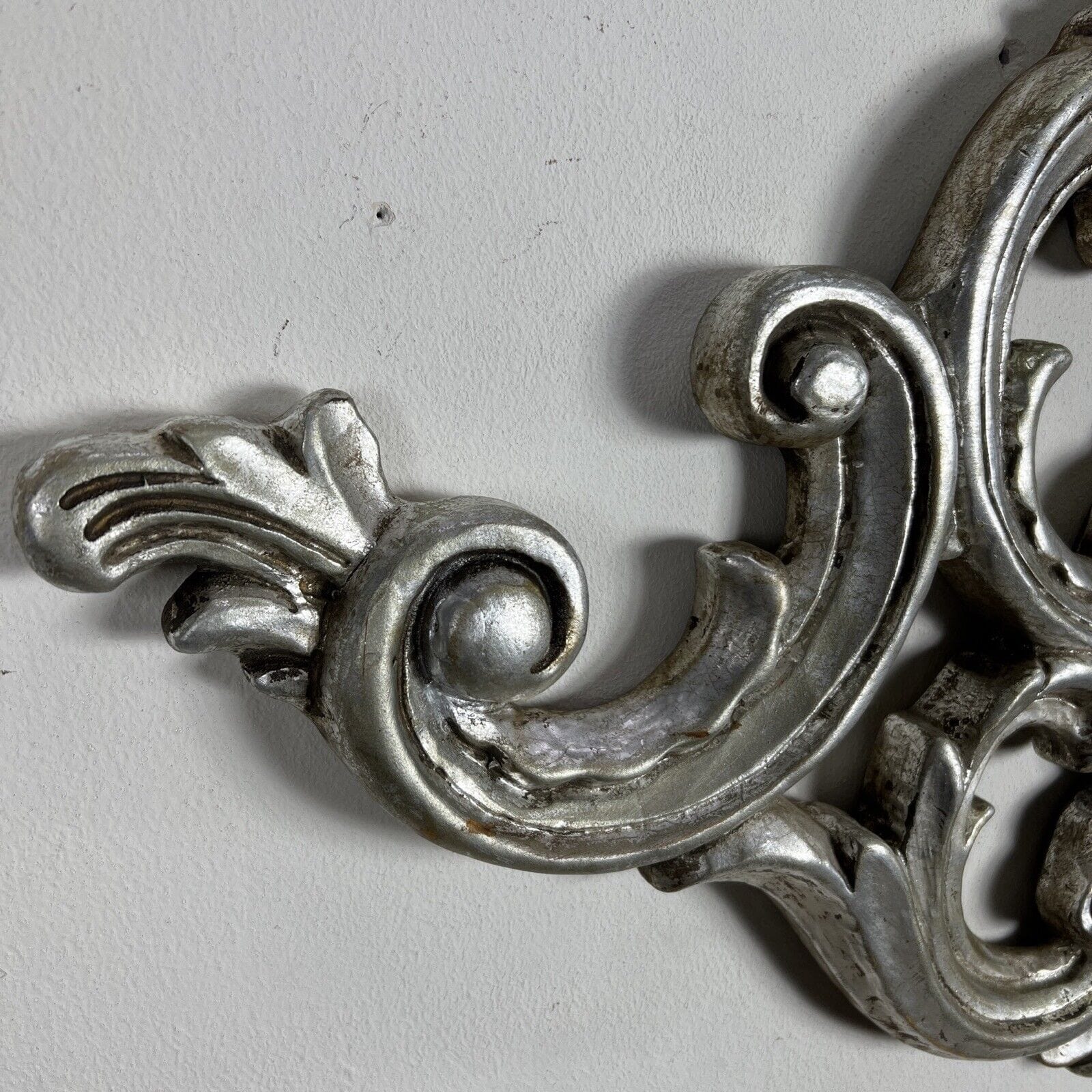 Cimasa antica in legno fregio sovraporta sopra porta intaglio barocco argento Categoria  Cimase Fregi Intagli