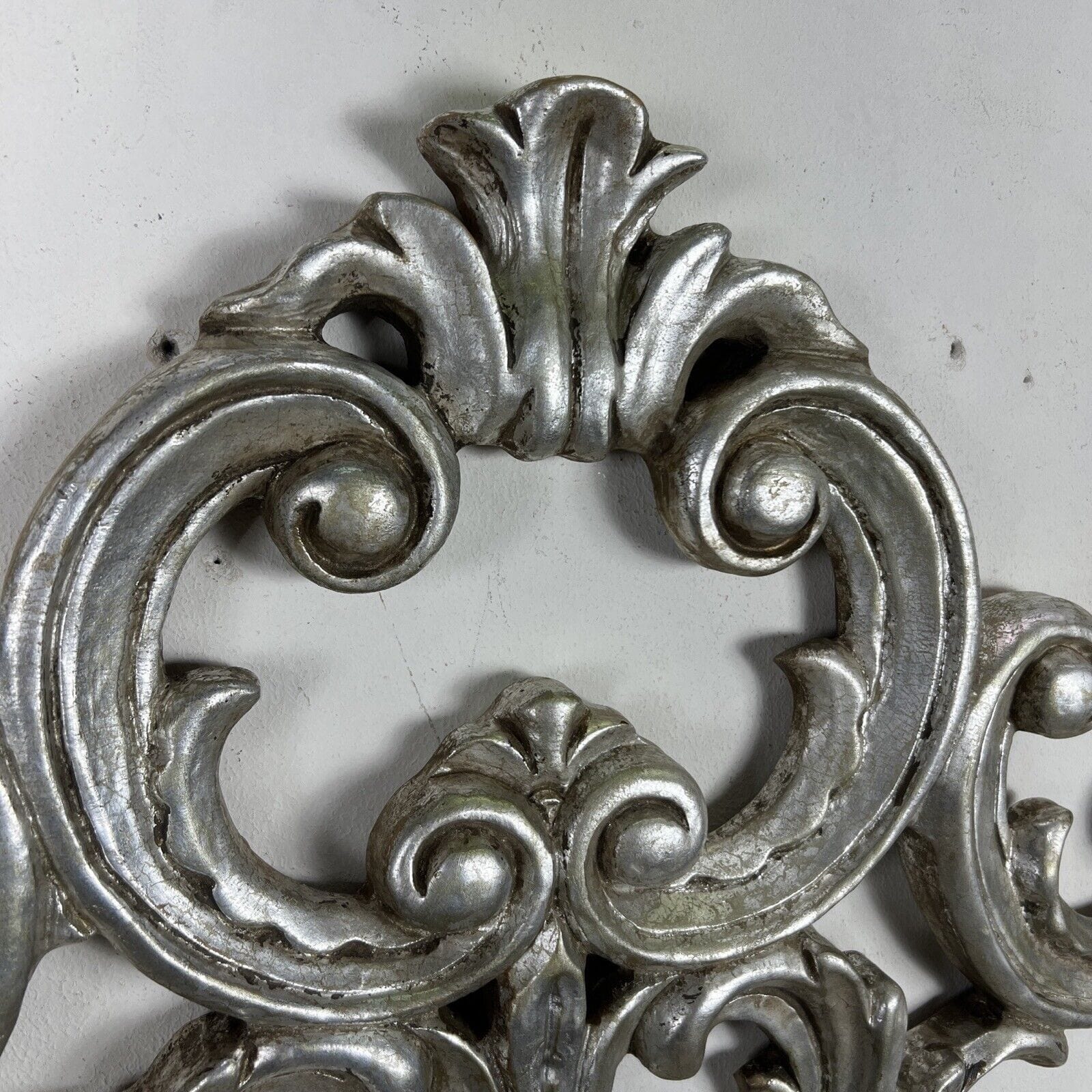 Cimasa antica in legno fregio sovraporta sopra porta intaglio barocco argento Categoria  Cimase Fregi Intagli