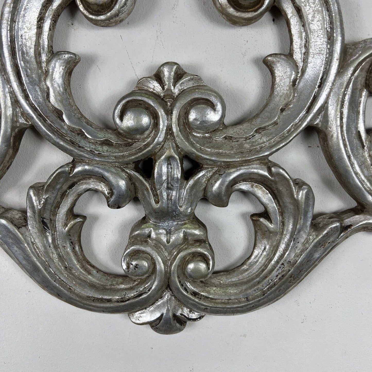 Cimasa antica in legno fregio sovraporta sopra porta intaglio barocco argento Categoria  Cimase Fregi Intagli