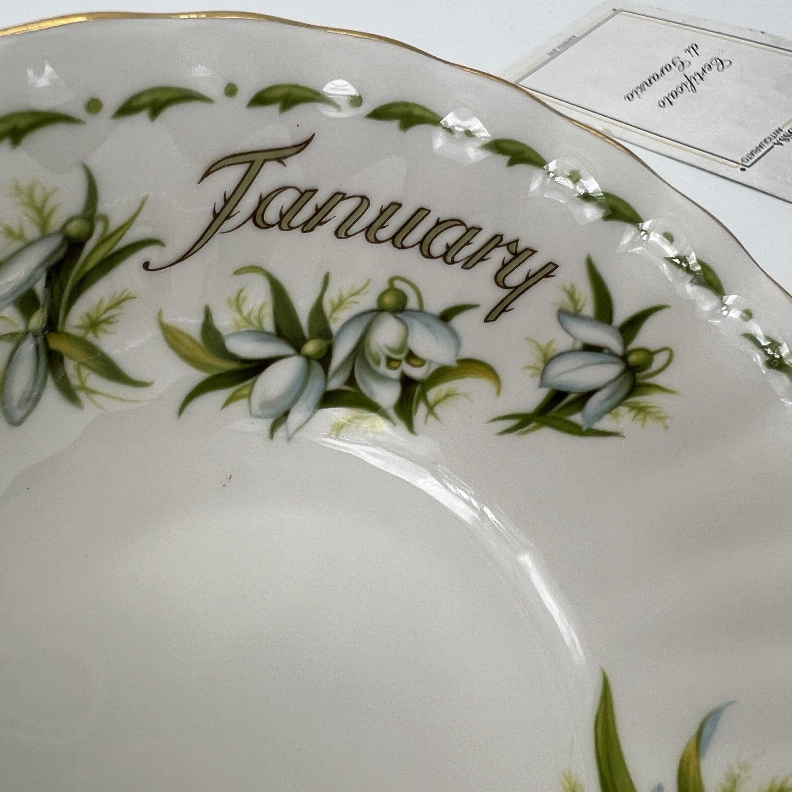 Ciotola ciotolina Coppetta in porcellana Royal Albert con mese GENNAIO '900 1970 Categoria  Servizio tazze - Tazze