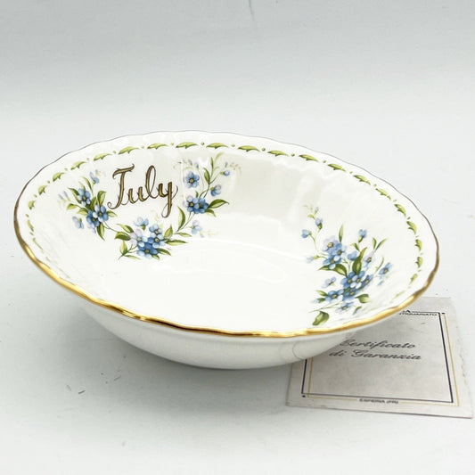 Ciotola ciotolina Coppetta in porcellana Royal Albert con mese LUGLIO 1970 900 Categoria  Centrotavola e Ciotole