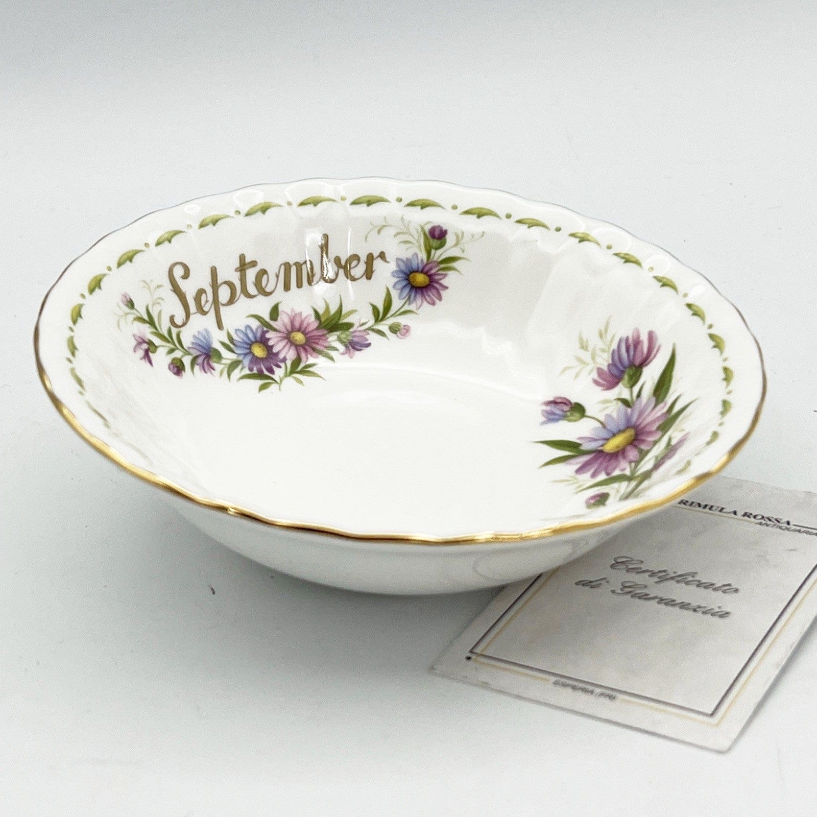 Ciotola ciotolina Coppetta in porcellana Royal Albert con mese SETTEMBRE 1970 Categoria  Centrotavola e Ciotole