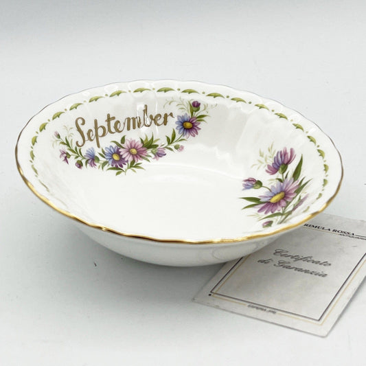 Ciotola ciotolina Coppetta in porcellana Royal Albert con mese SETTEMBRE 1970 Categoria  Centrotavola e Ciotole