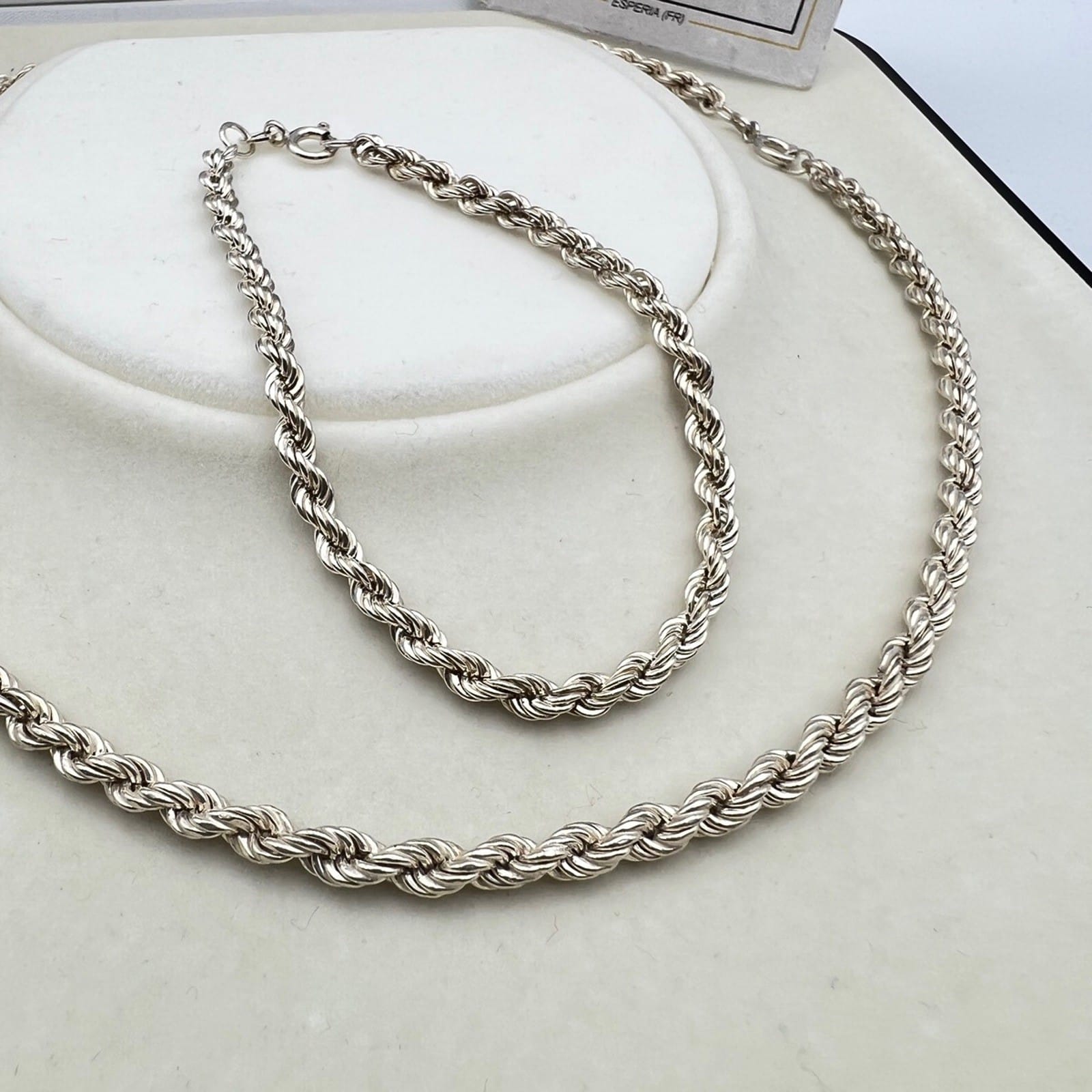 Collana + bracciale da donna in argento 925 girocollo catena collier a torchon Categoria  Bigiotteria & Accessori