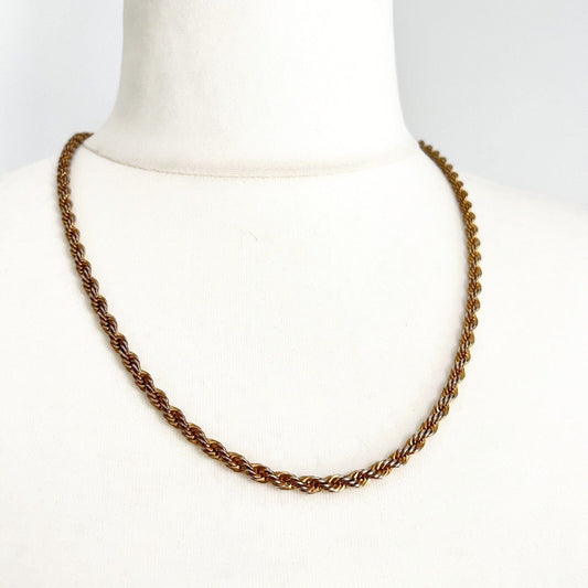 Collana da donna girocollo catena vintage collier a torchon Bicolore Oro Argento Categoria  Bigiotteria & Accessori