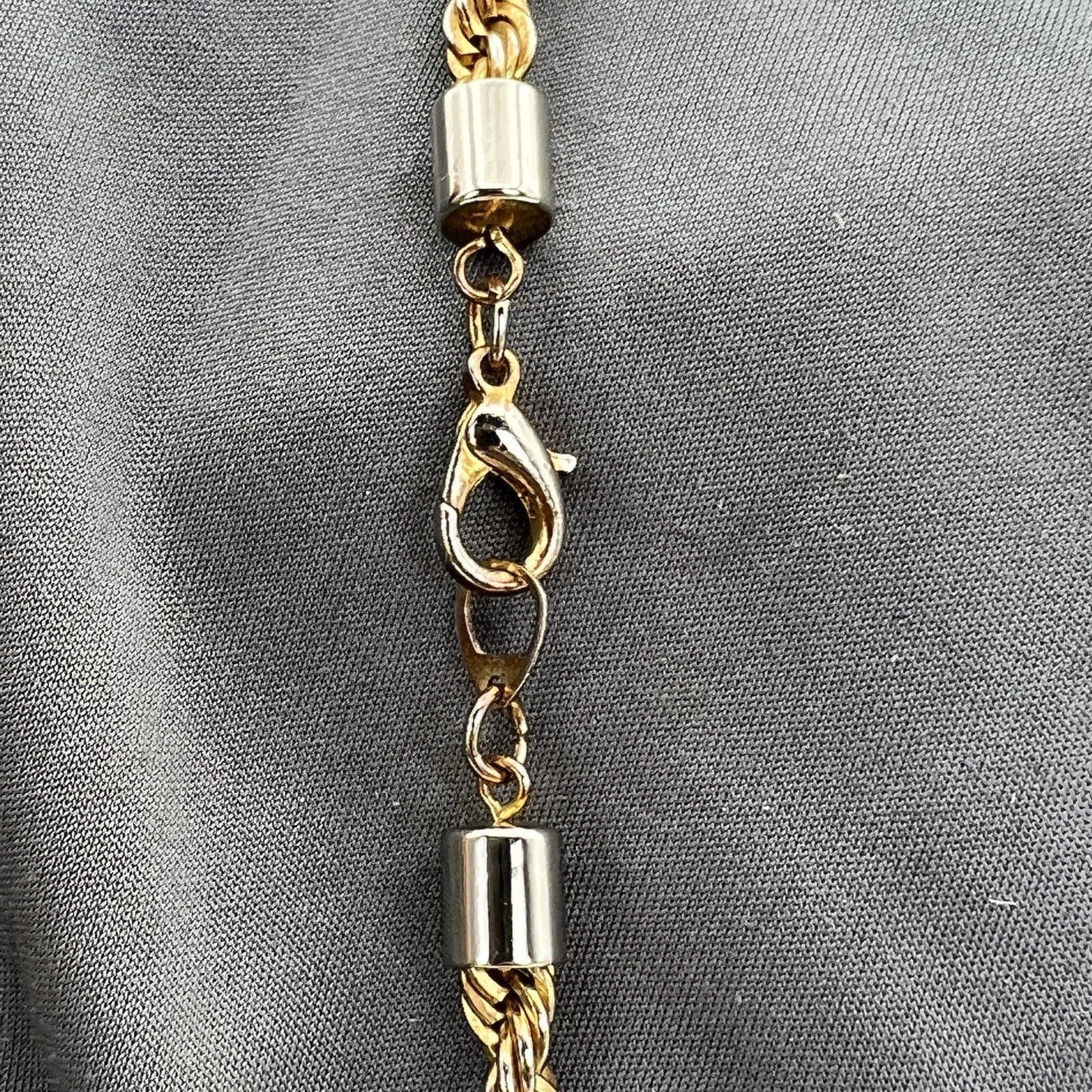 Collana da donna girocollo catena vintage collier a torchon Bicolore Collana da donna girocollo catena vintage collier a torchon Bicolore