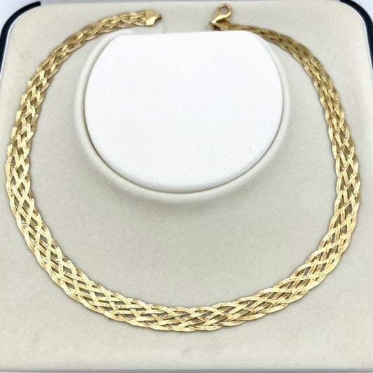 Collana da donna in argento 925 e oro 18 kt girocollo usato vintage collier Categoria  Bigiotteria & Accessori