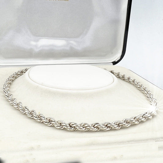 Collana da donna in argento 925 girocollo catena vintage collier a torchon 1951 Categoria  Bigiotteria & Accessori