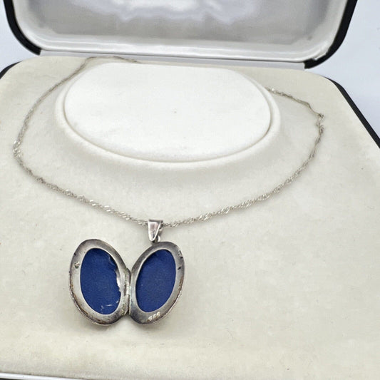 Collana da donna in argento 925 vintage collier con ciondolo ovale porta foto Categoria  Bigiotteria & Accessori