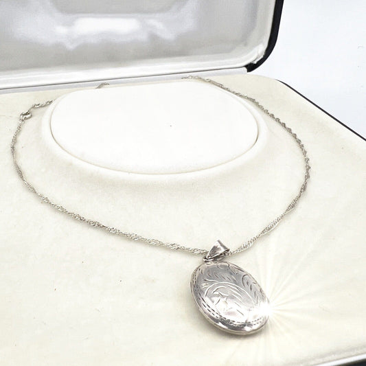 Collana da donna in argento 925 vintage collier con ciondolo ovale porta foto Categoria  Bigiotteria & Accessori