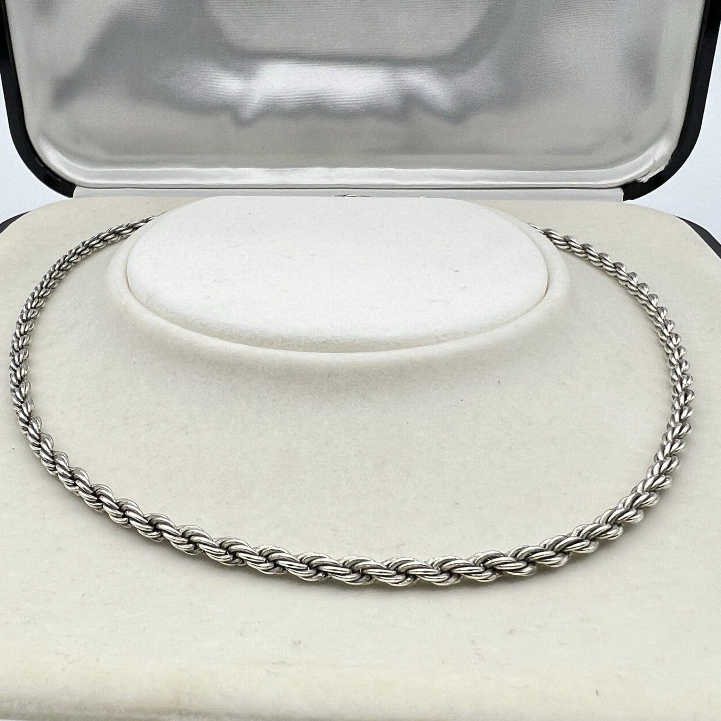 Collana da donna in argento Sterling 925 girocollo vintage collier a torchon per Categoria  Bigiotteria & Accessori