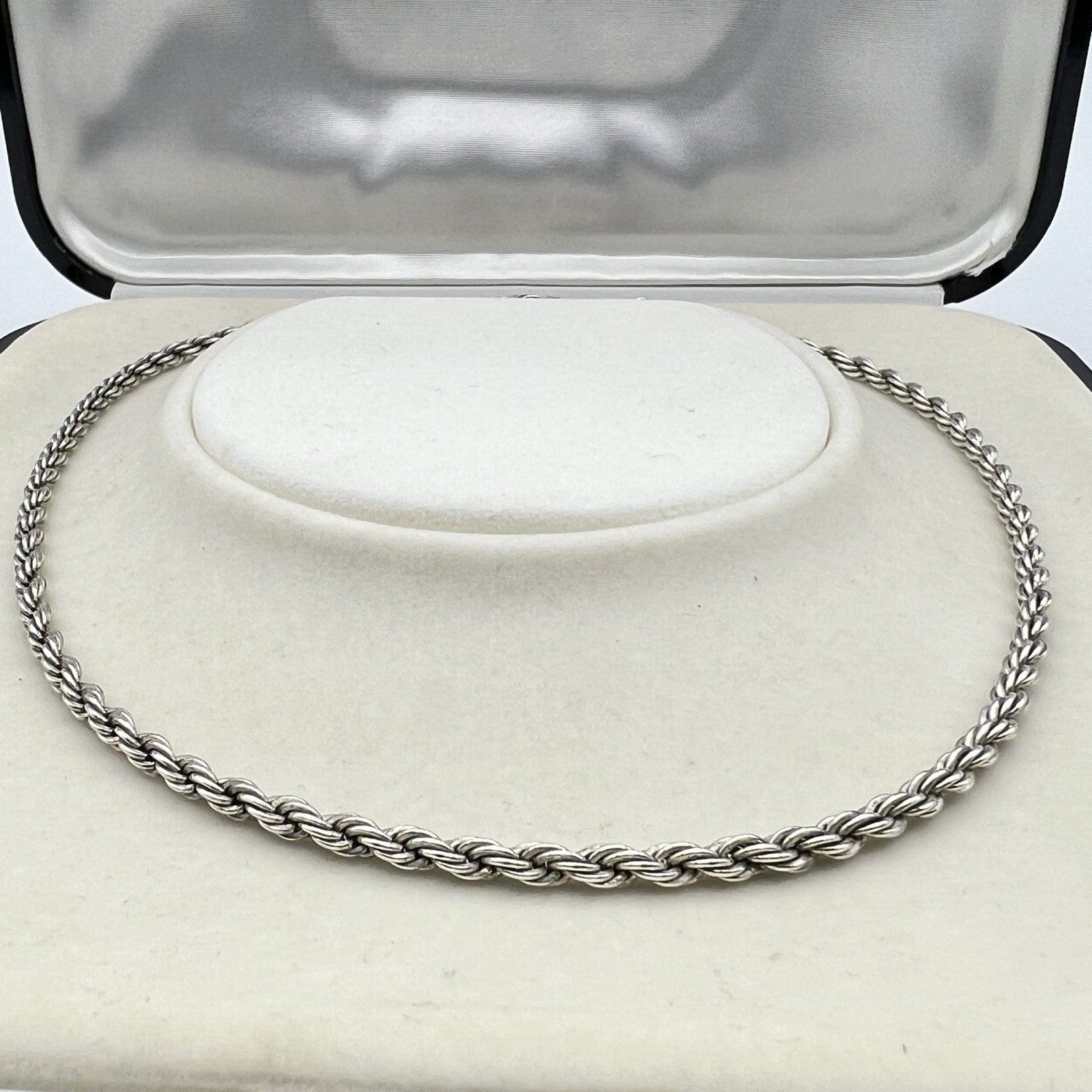 Collana da donna in argento Sterling 925 girocollo vintage collier a torchon per Categoria  Bigiotteria & Accessori