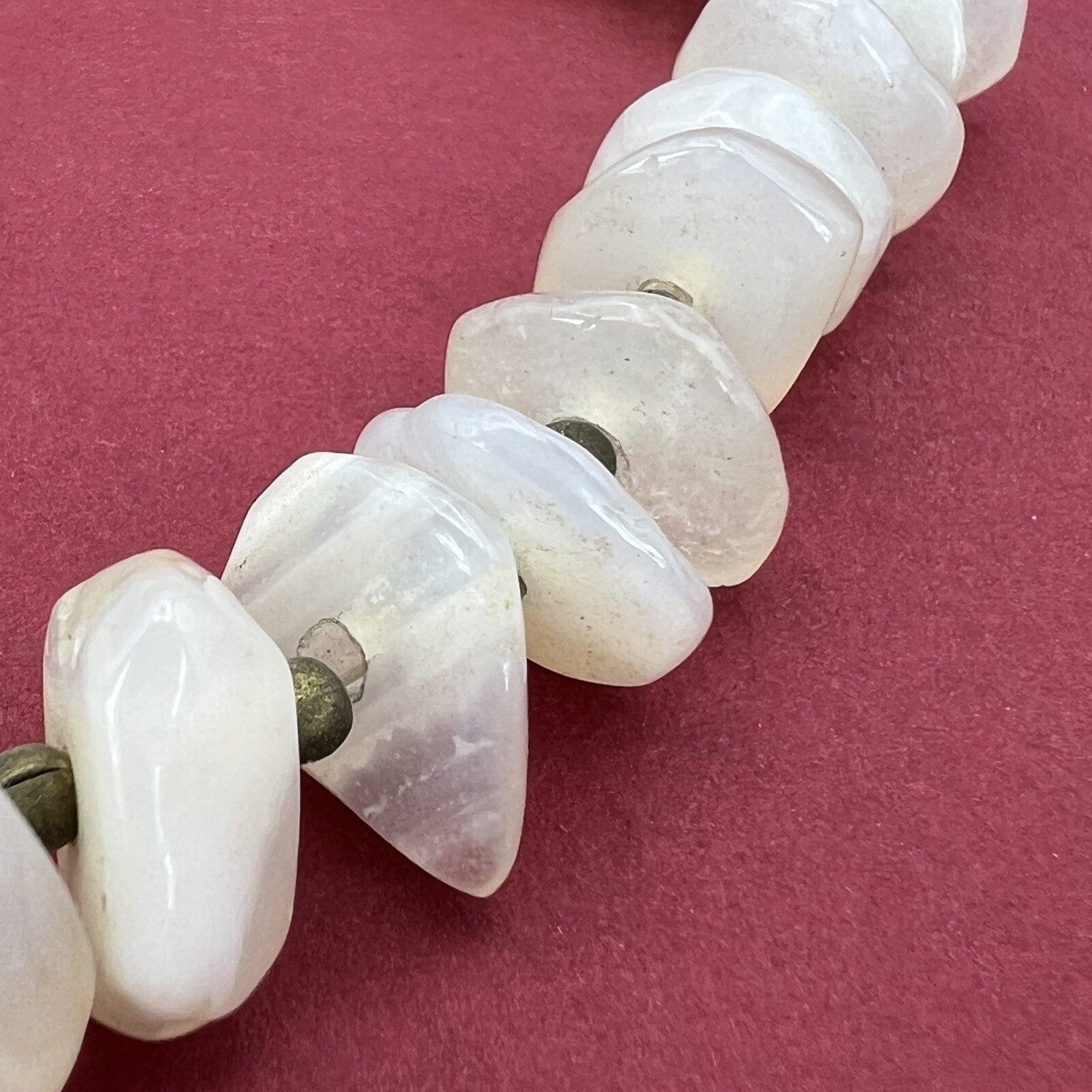 Collana da per donna in Pietre Quarzo bianco Girocollo Inglese Vintage anni '70 Categoria  Bigiotteria & Accessori