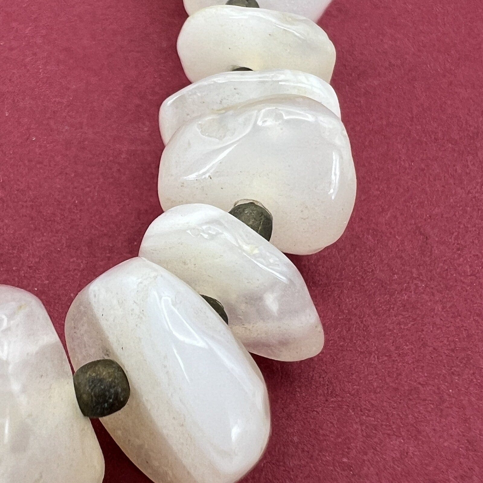 Collana da per donna in Pietre Quarzo bianco Girocollo Inglese Vintage anni '70 Categoria  Bigiotteria & Accessori