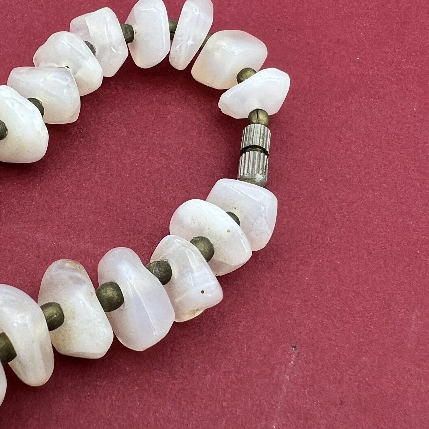 Collana da per donna in Pietre Quarzo bianco Girocollo Inglese Vintage anni '70 Categoria  Bigiotteria & Accessori