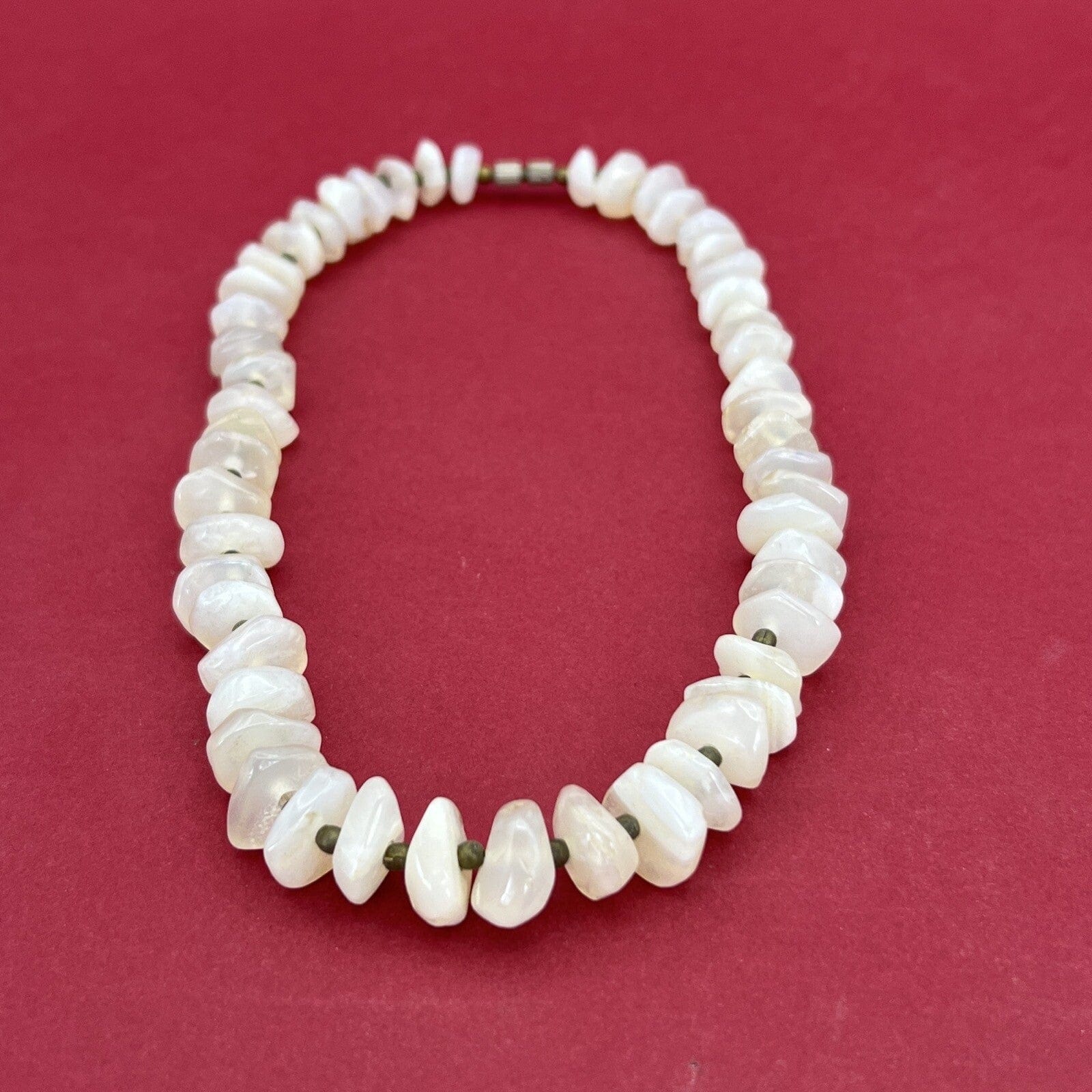 Collana da per donna in Pietre Quarzo bianco Girocollo Inglese Vintage anni '70 Categoria  Bigiotteria & Accessori