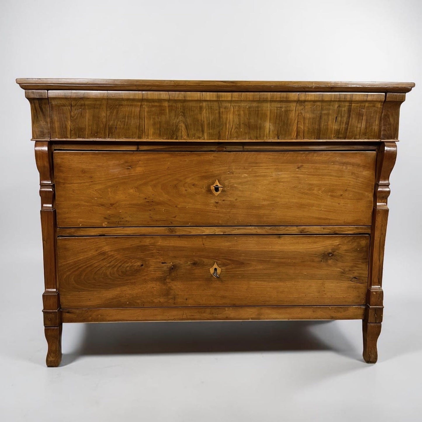 Comò cassettone antico 800 stile Carlo X Impero mobile in legno di Noce Madia Categoria  Comò & Cassettiere