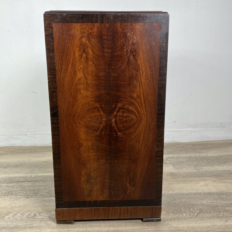 Comodino antico art deco mobile mobiletto vintage usato in legno modernariato Categoria  Arredamento