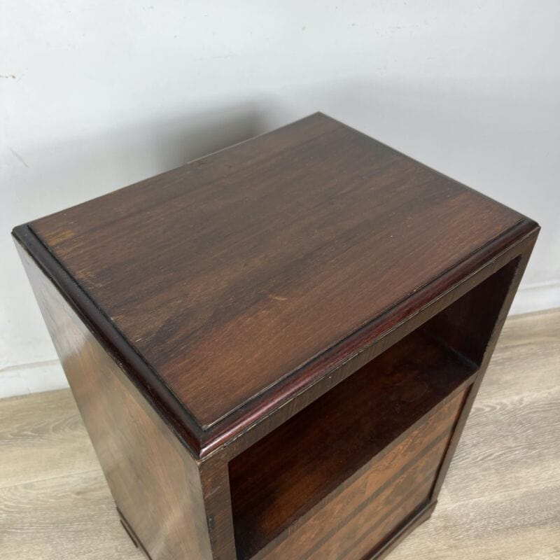 Comodino antico art deco mobile mobiletto vintage usato in legno modernariato Categoria  Arredamento