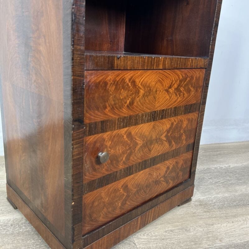 Comodino antico art deco mobile mobiletto vintage usato in legno modernariato Categoria  Arredamento