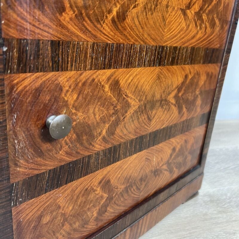 Comodino antico art deco mobile mobiletto vintage usato in legno modernariato Categoria  Arredamento